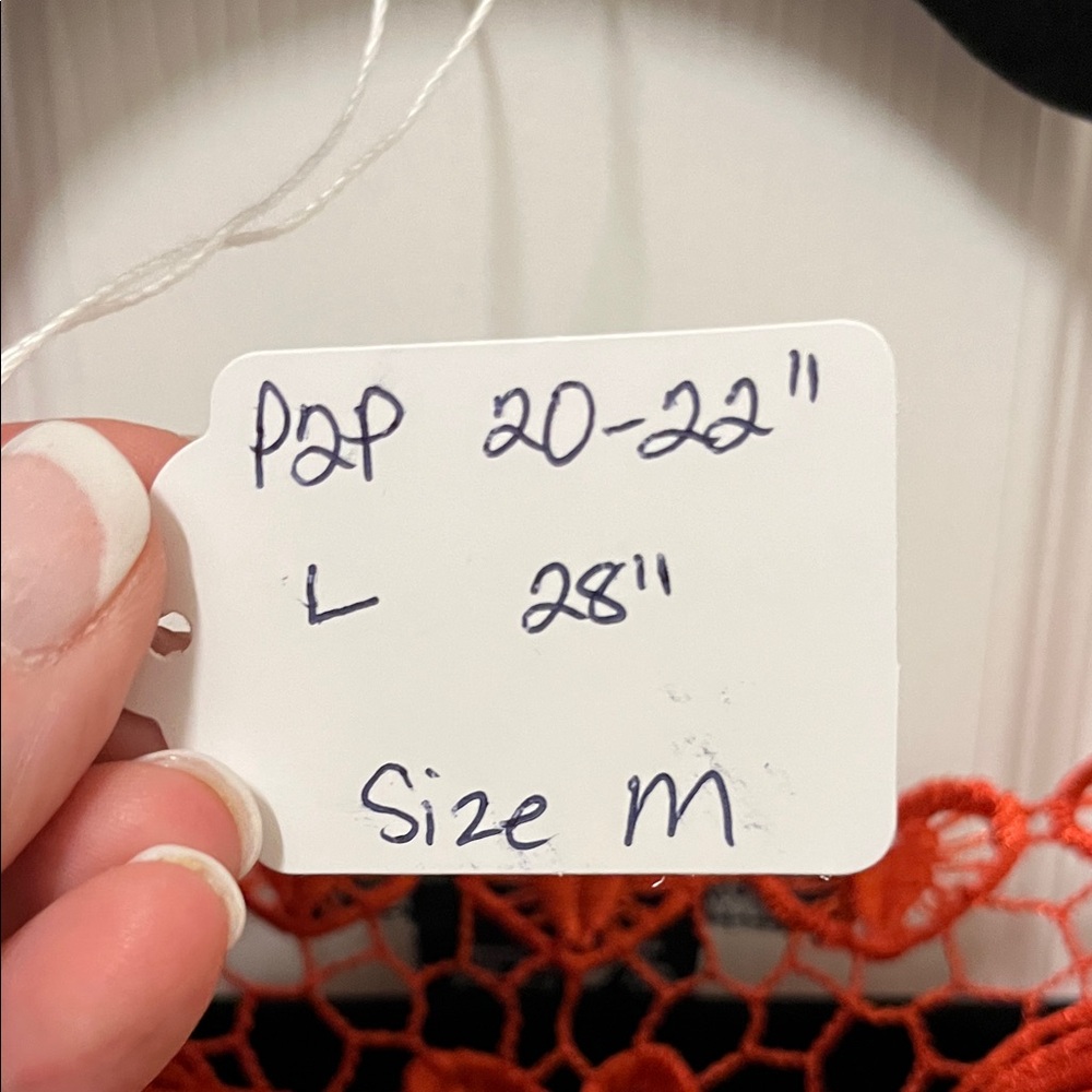 Simply Irresistible Orange Lace Top - Picture 7 of 7